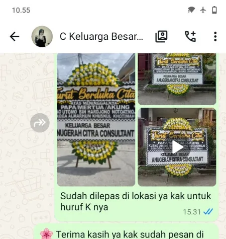 Pengiriman Papan Bunga Duka Laban Tirtayasa